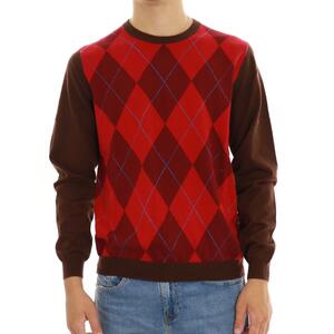 MAGLIA LOSANGHE MARRONE